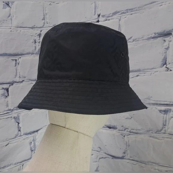 Burberry Men's TB Monogram Nylon Jacquard Bucket Hat Black Italy size Large - Picture 9 of 14